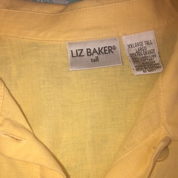 💖 Liz Baker Yellow Button Up Jacket - Picture 4 of 5